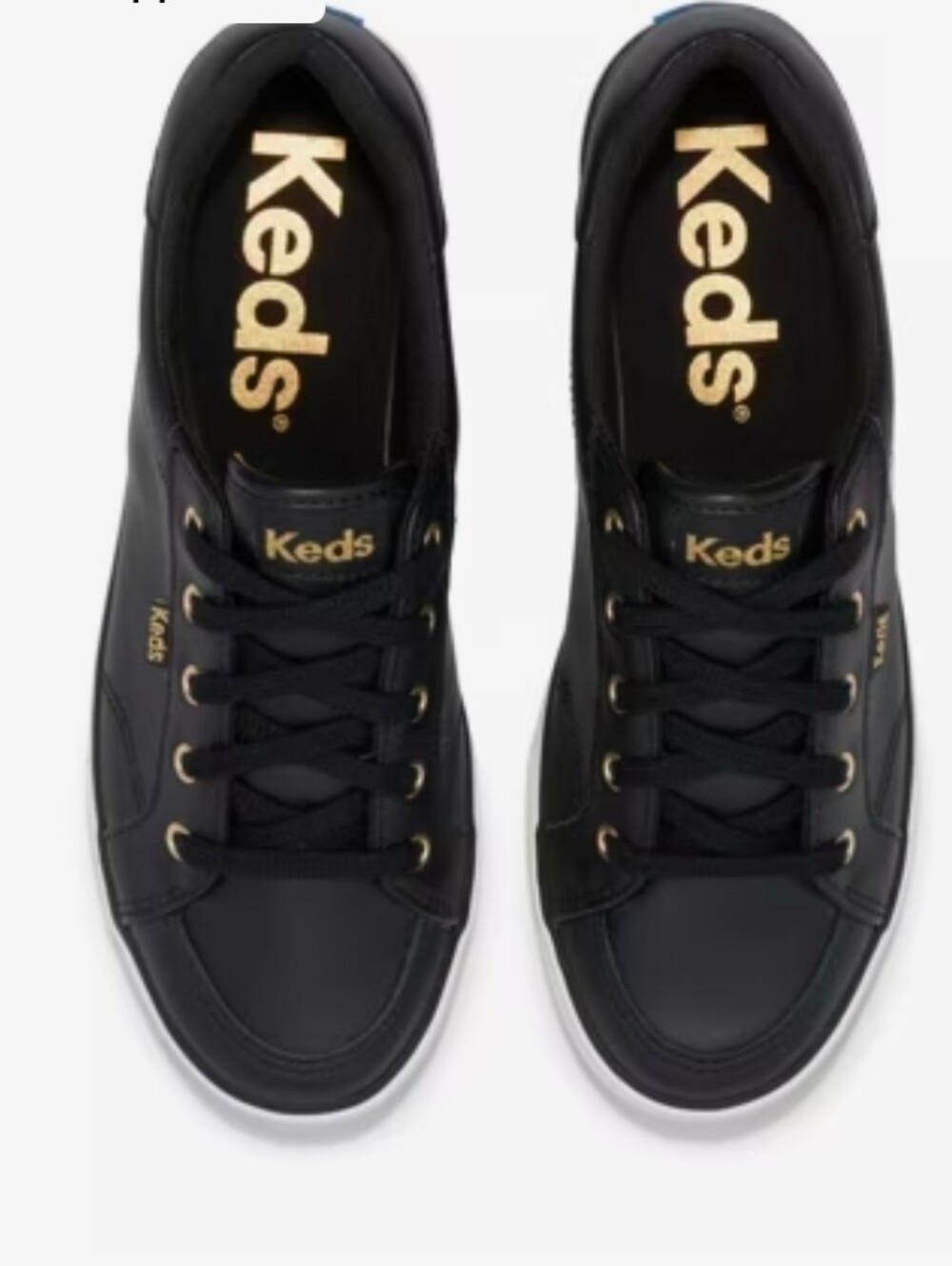 Keds | Center III Leather Lace Up Sneaker | Black 7.5M